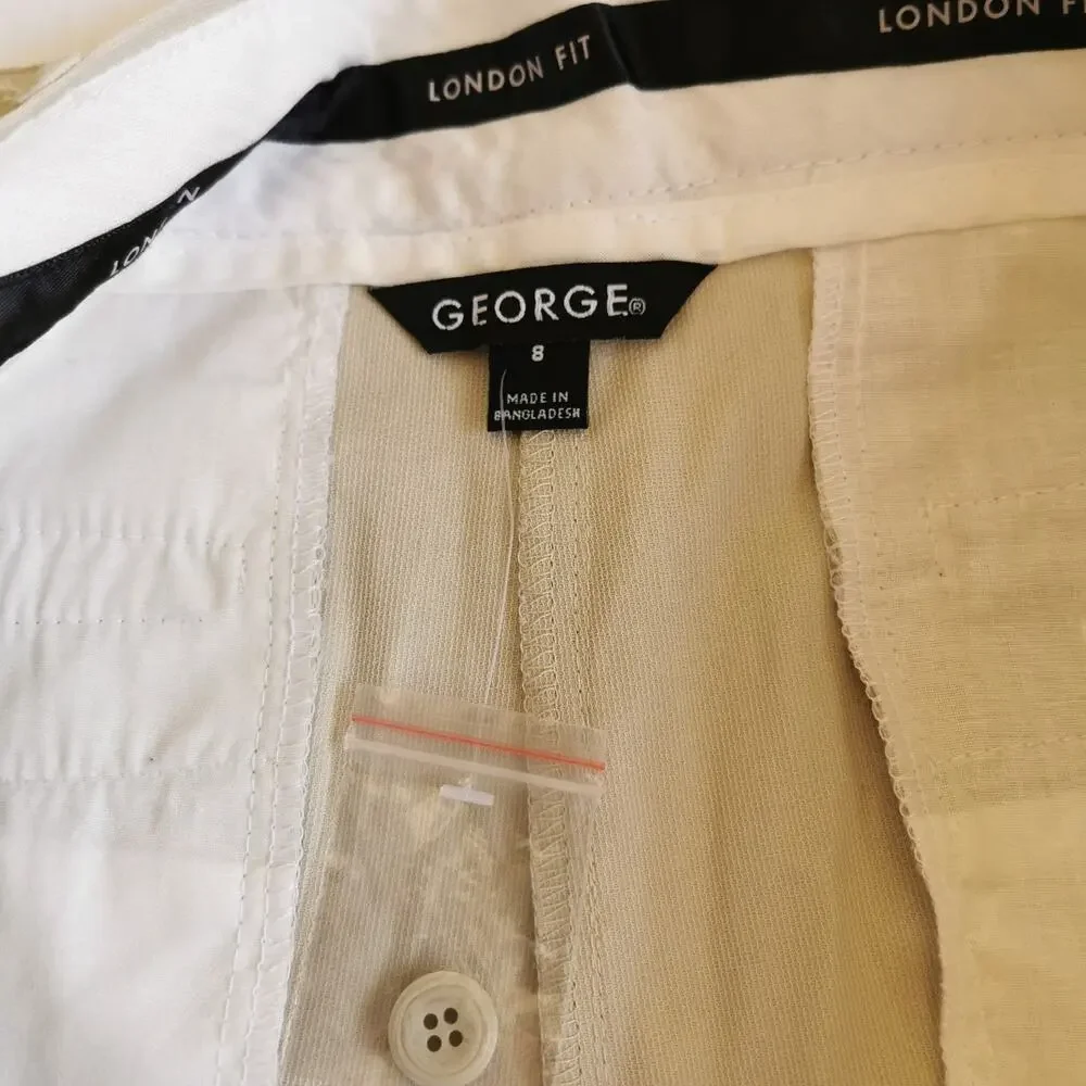 George Mens Shorts size 8, Beige, London Fit - Picture 8 of 10